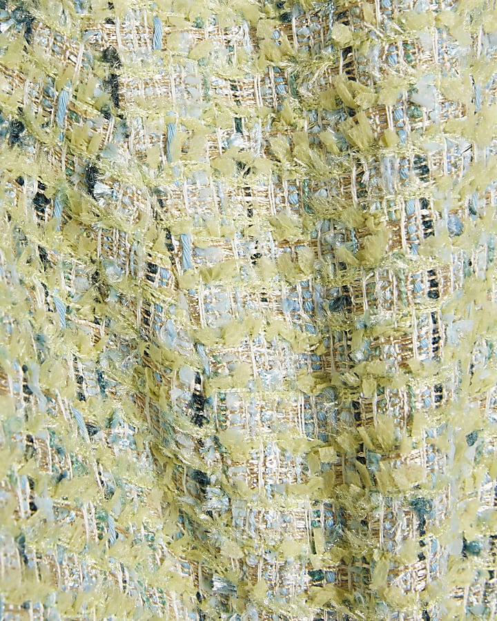 Green Scallop Trim Boucle Trophy Jacket