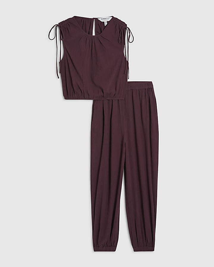 Red Tie Shoulder Lounge Set