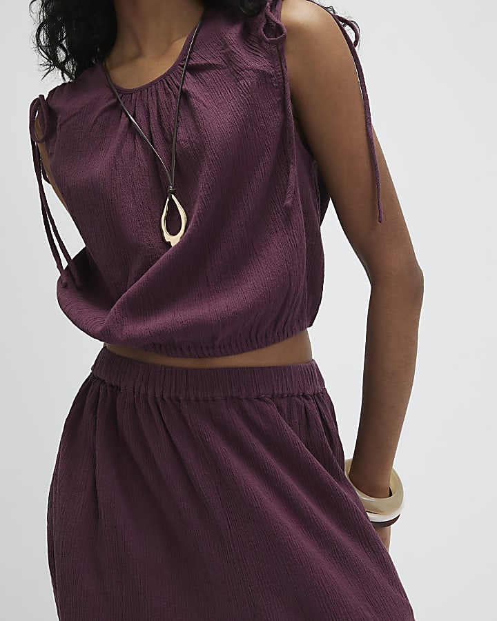 Red Tie Shoulder Lounge Set