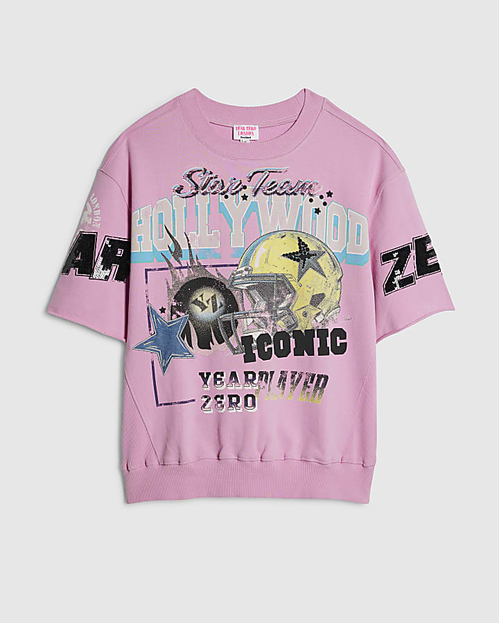 Pink Year Zero Short Sleeve Sweatshirt