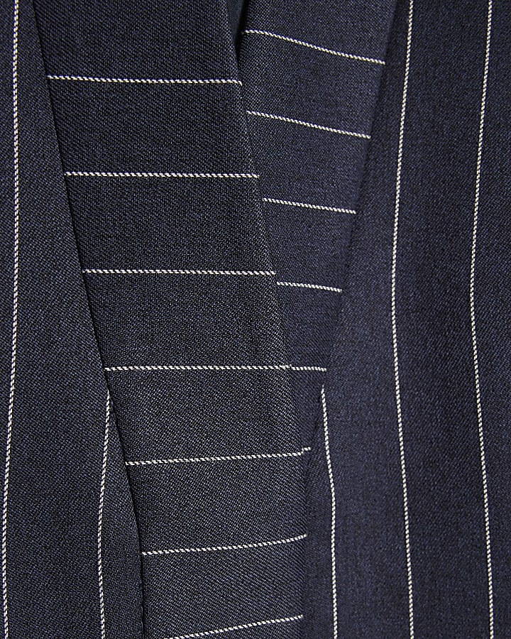 Navy Tailored Sleeveless Pinstripe Waistcoat