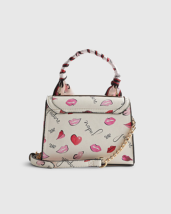 Cream Mini Jadore Tote Cross Body Bag