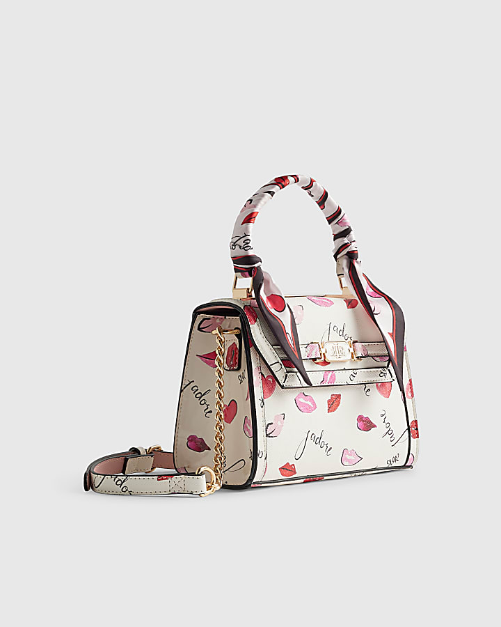 Cream Mini Jadore Tote Cross Body Bag