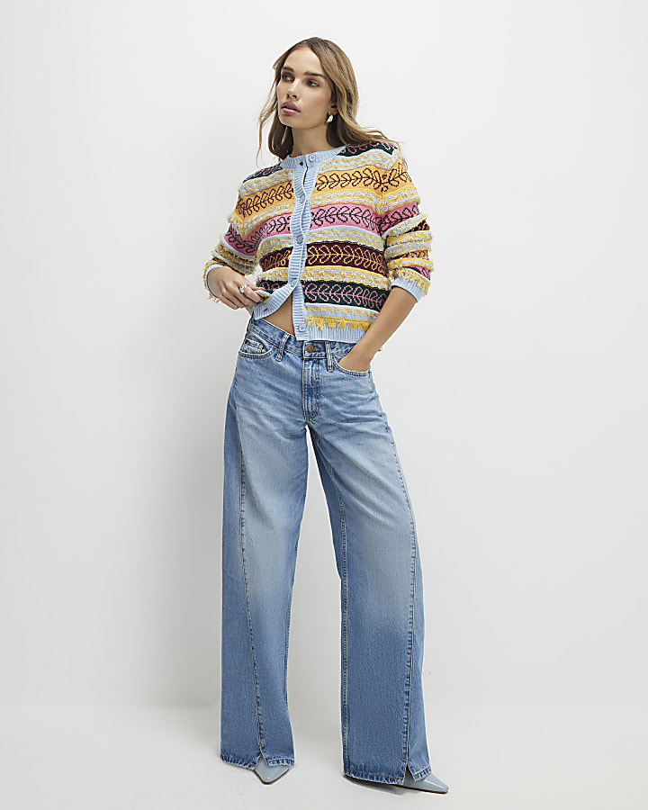 Blue Fairisle Craft Cardigan