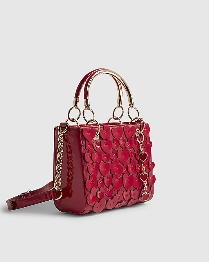 Red 3D Heart Tote Bag