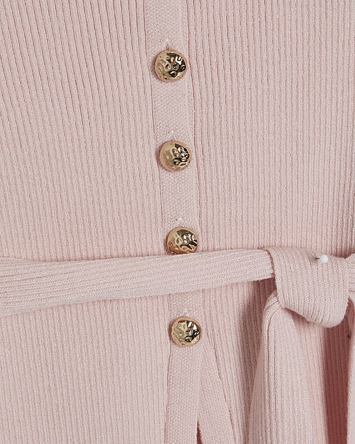 Pink Waisted Cardigan