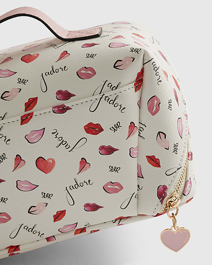 Cream J'adore Makeup Bag