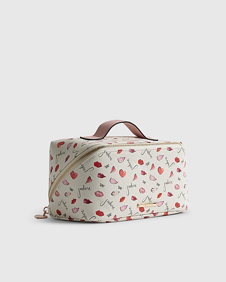 Cream J'adore Makeup Bag