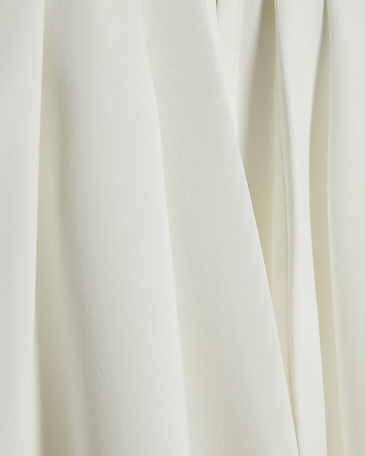 Cream Sleeveless Halter Neck Blouse