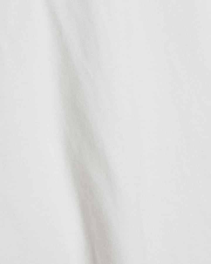 White Sleeveless Pleat Detail Top