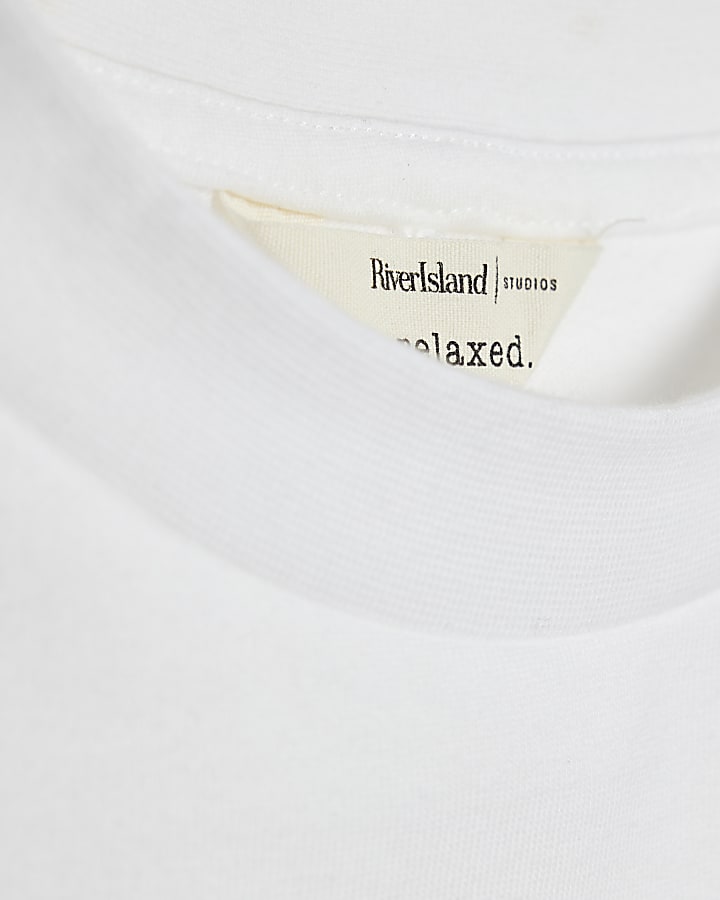 White Short Sleeve Split Hem T-shirt