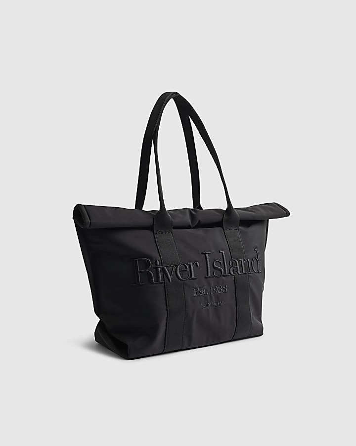 Black RI Roll Top Holdall Bag