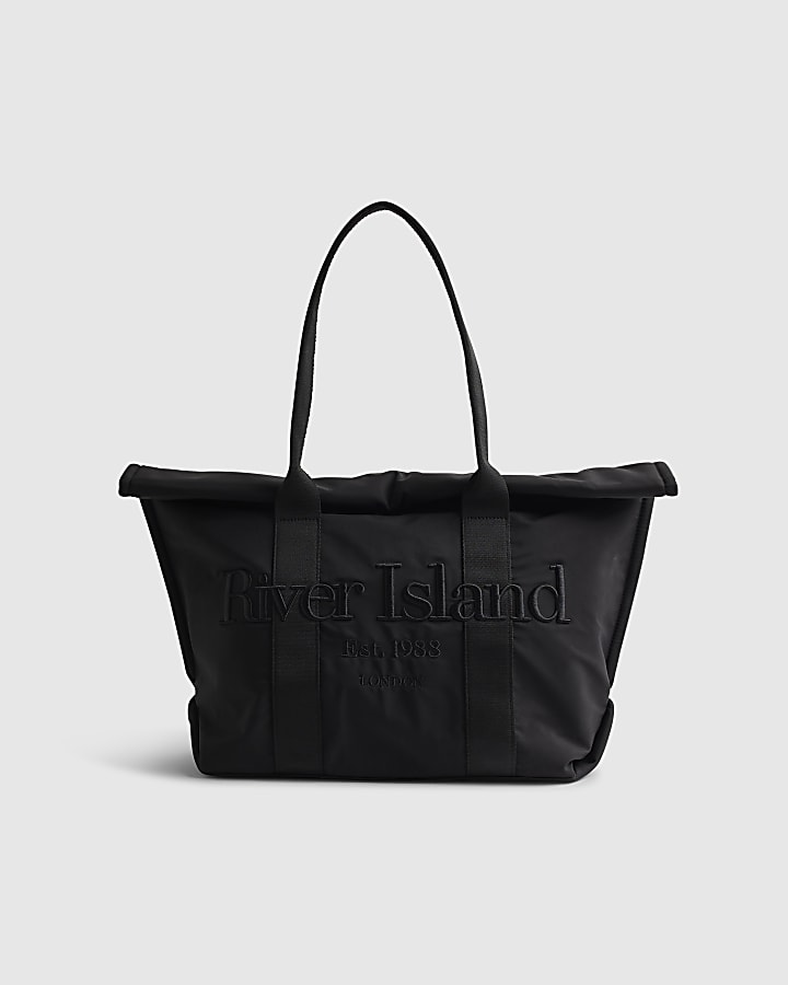 Black RI Roll Top Holdall Bag