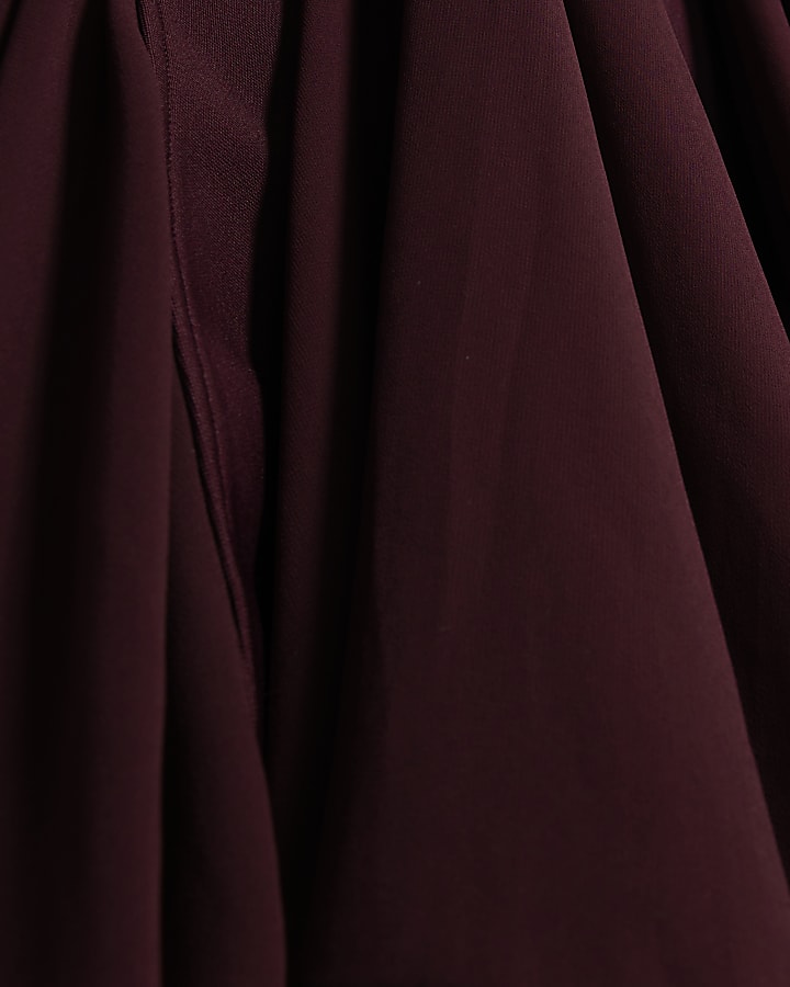 Red Bandeau Bodycon Maxi Dress