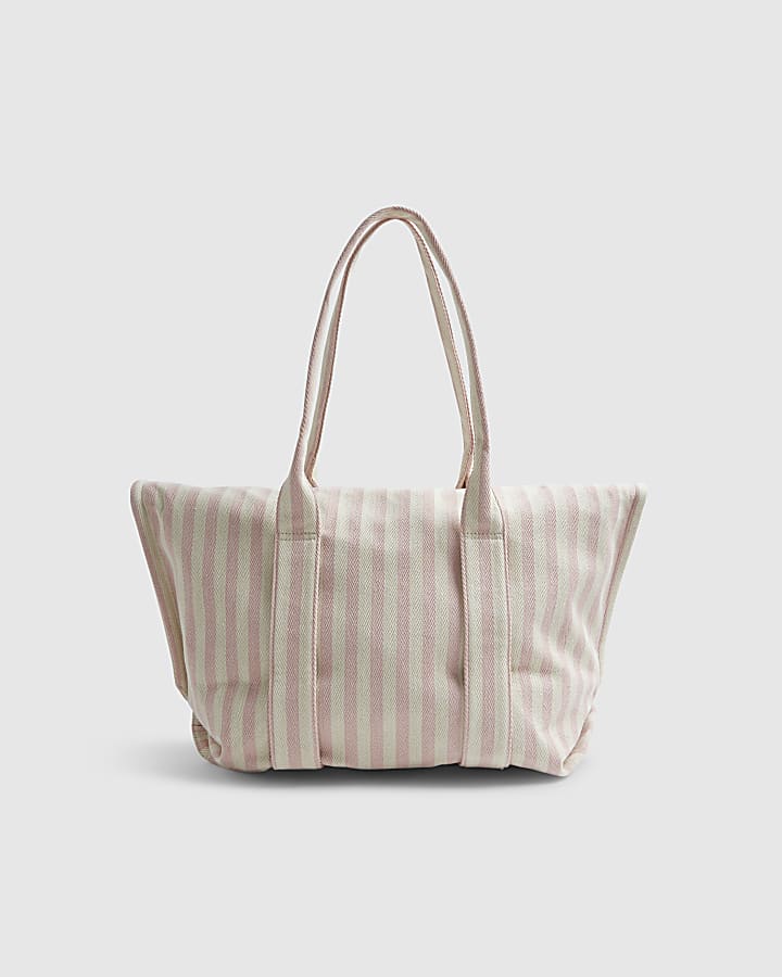 Pink Striped Soak up the Sun Roll Top Bag