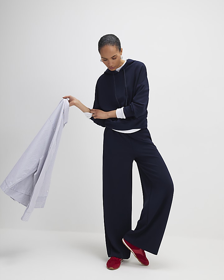 Navy Premium Long Sleeve Hoodie