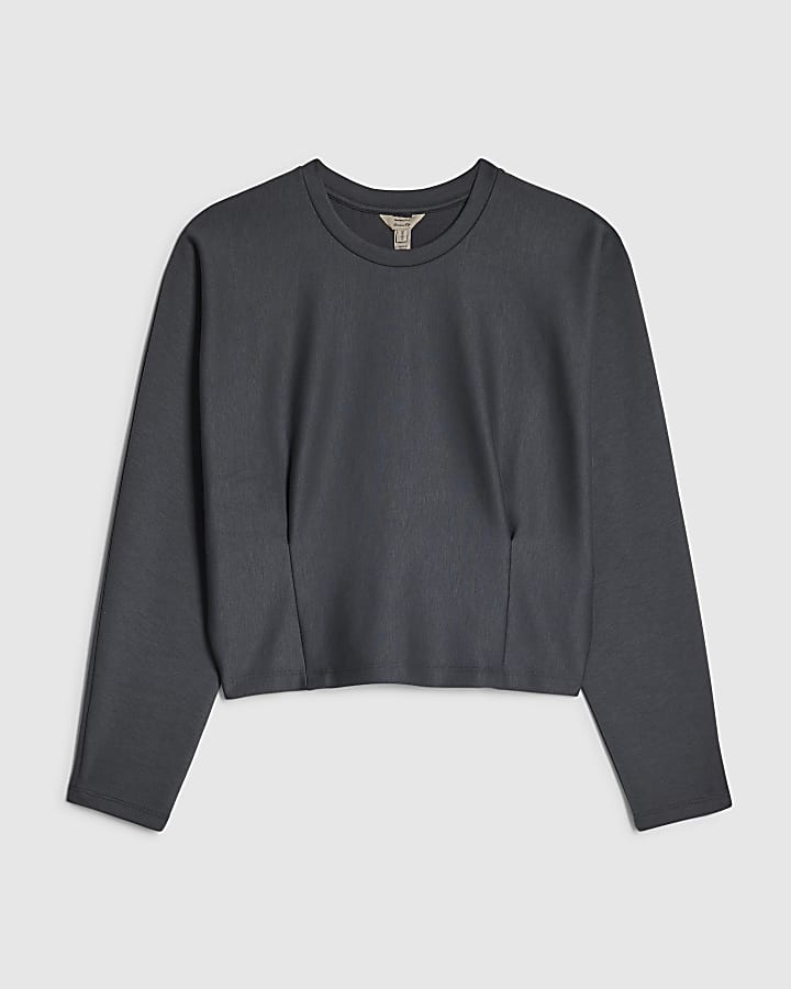 Grey Premium Batwing Sleeve Sweatshirt