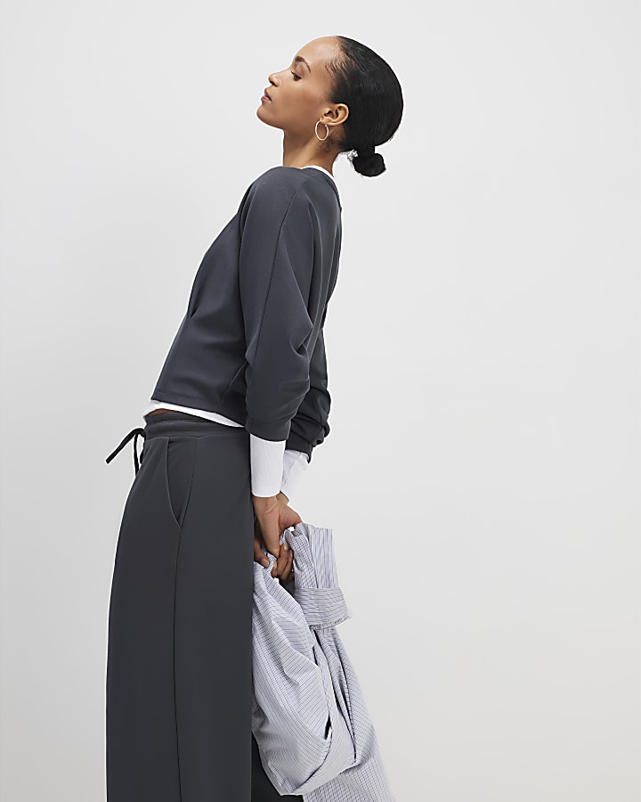 Grey Premium Batwing Sleeve Sweatshirt