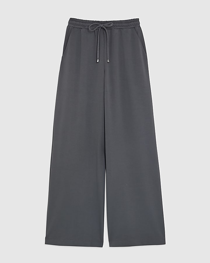 Grey Premium Wide Leg Joggers