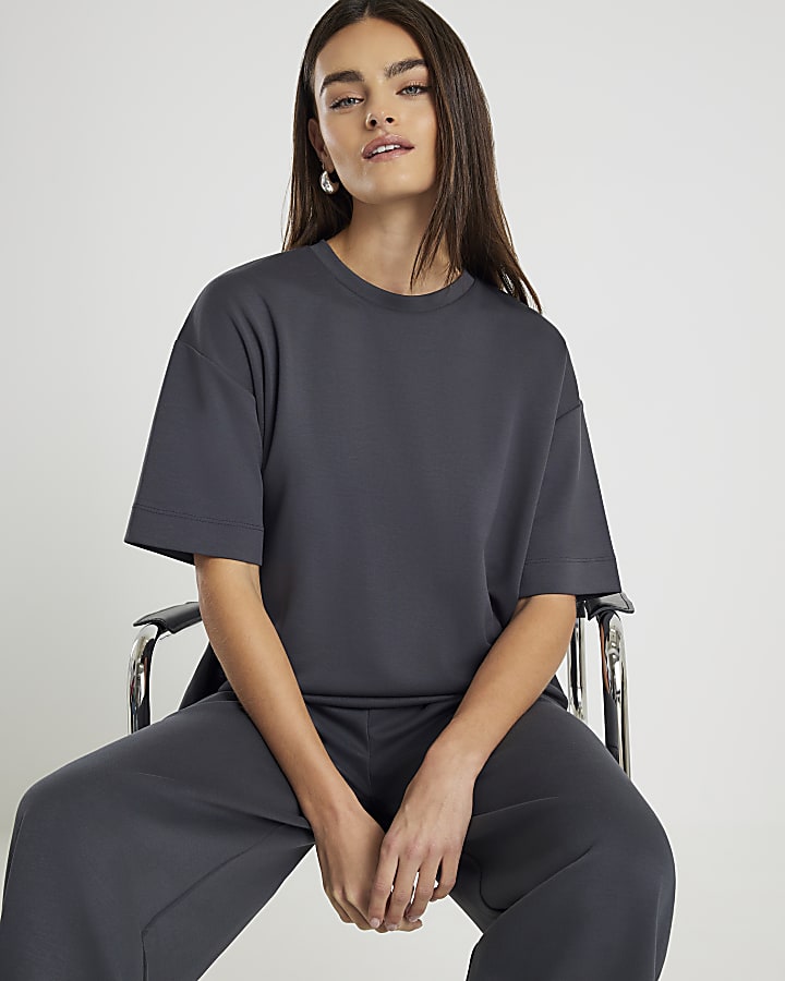 Grey Premium Boxy Fit T-shirt