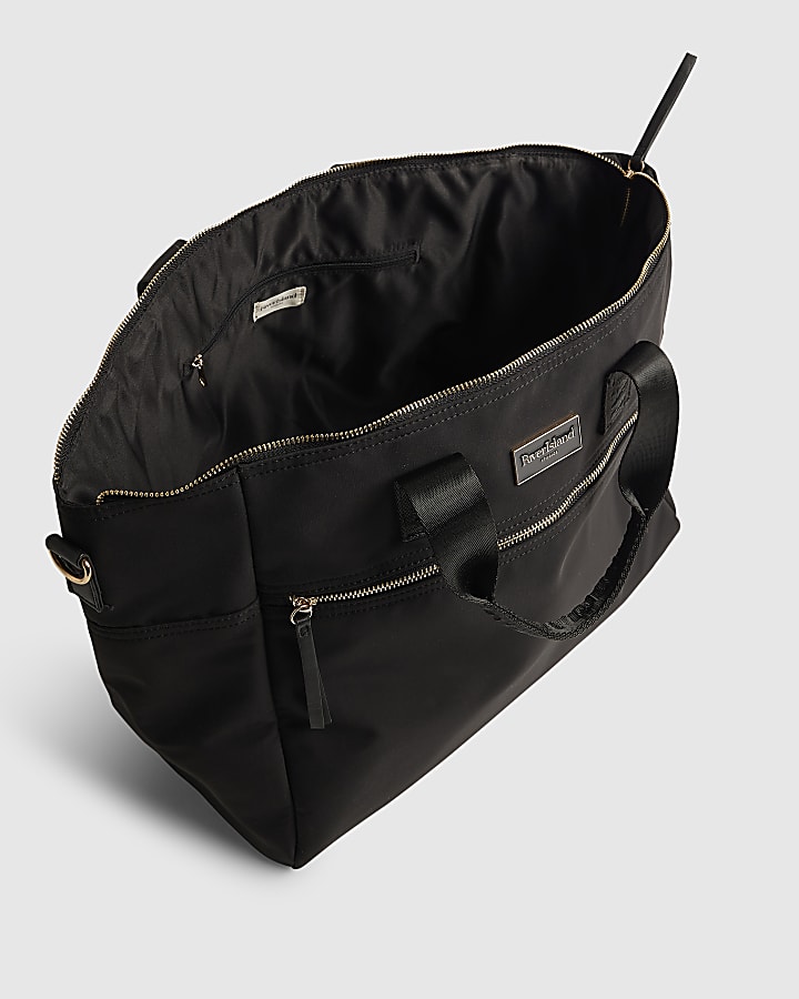 Black Large Webbing Strap Holdall Bag
