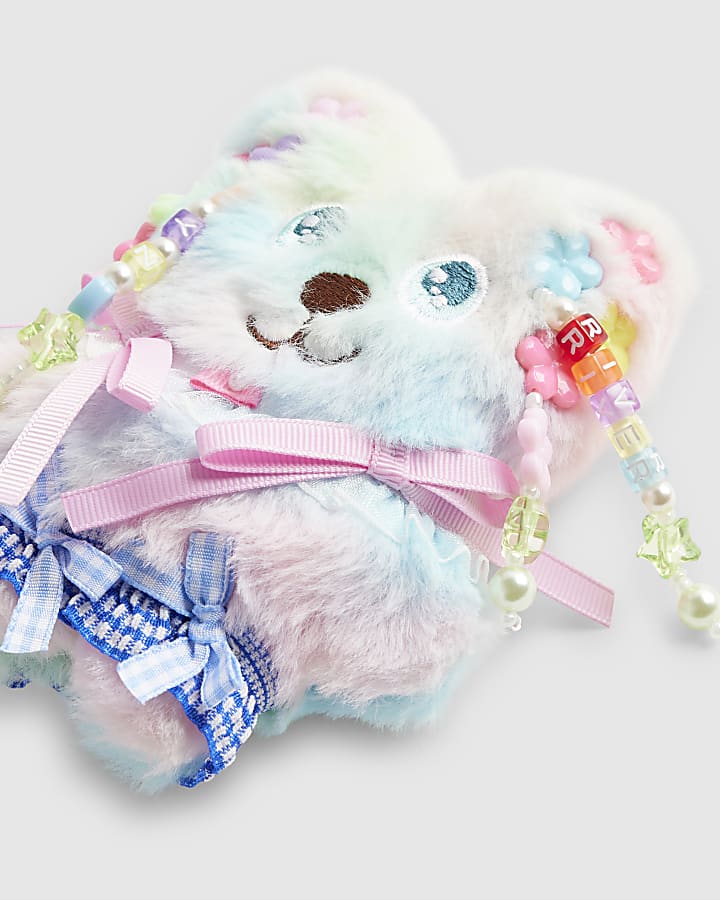 Pink Year Zero Teddy Bear Charm Keyring