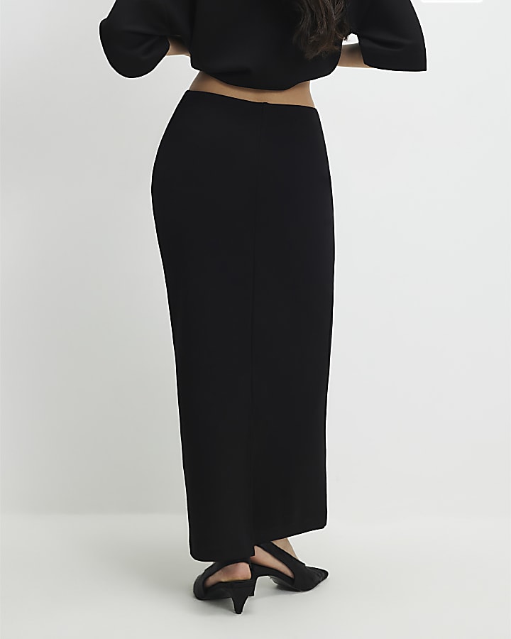 Petite Black Premium Maxi Skirt
