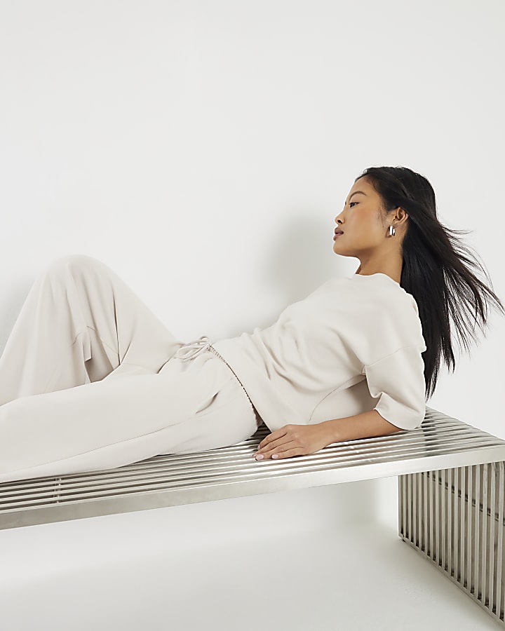 Petite Cream Premium Boxy T-shirt