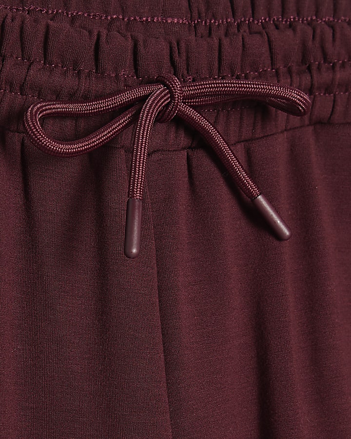 Petite Red Premium Wide Leg Joggers