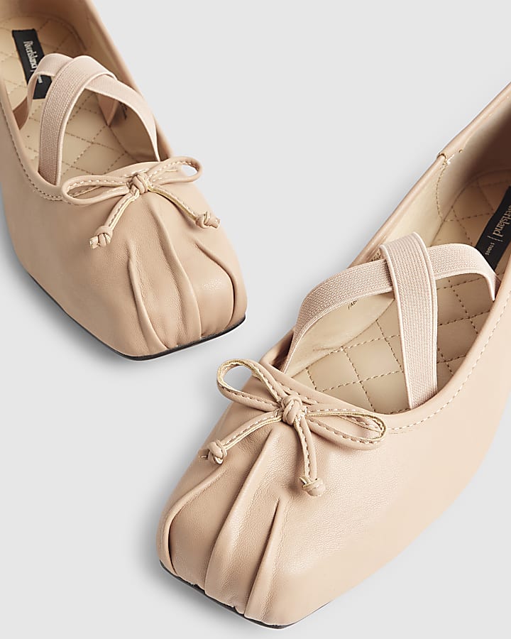 Pink Square Toe Ballet Pumps