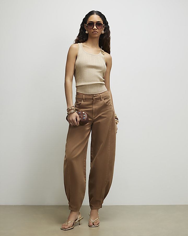 Gold Buckle Knitted Vest