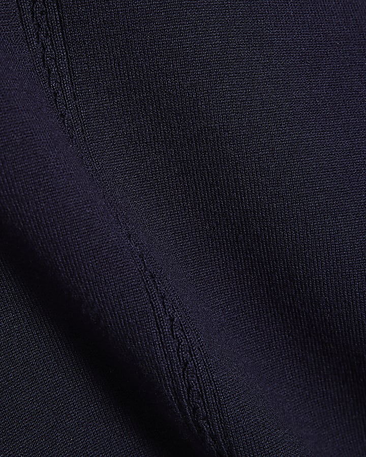 Navy Knitted Vest Top