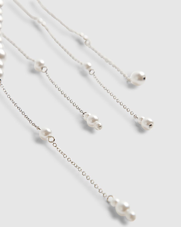 Cream Pearl Chain Belt