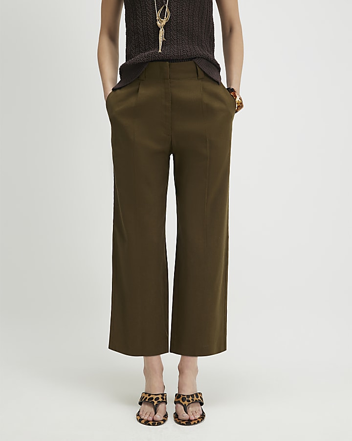 Khaki Tailored Culottes