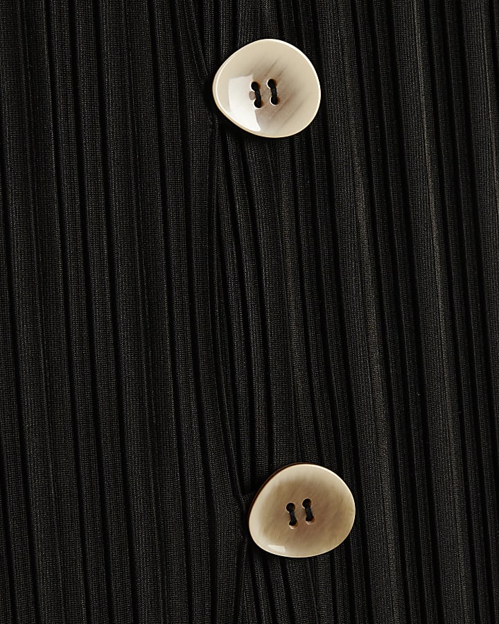 Black Plisse Waistcoat