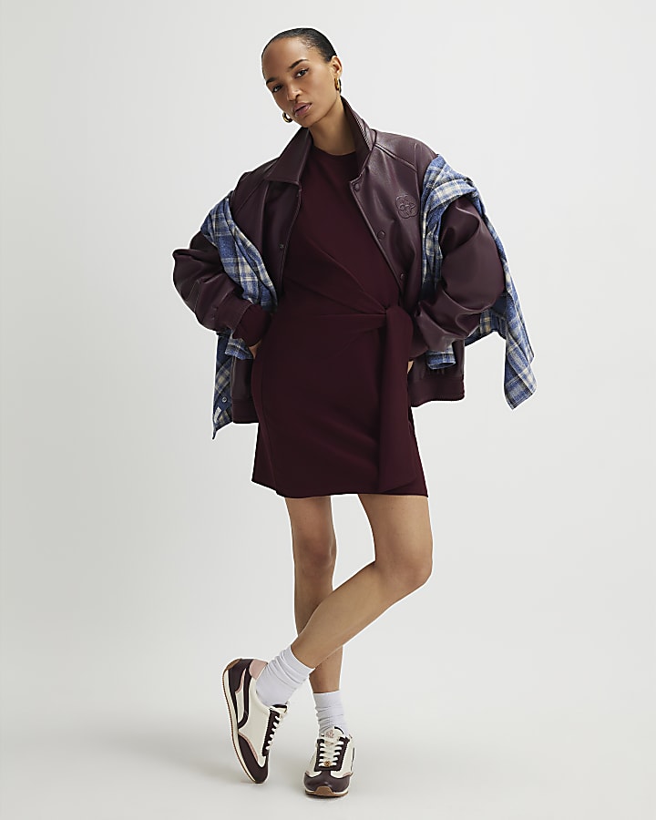 Red Knot Side Mini Dress