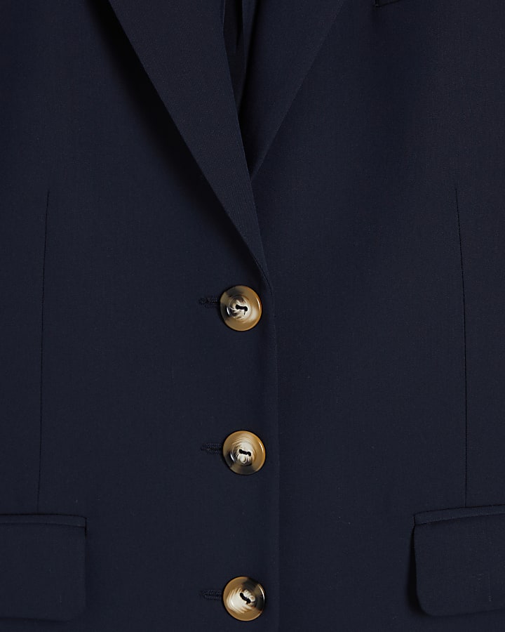 Navy Oversized Long Sleeve Blazer