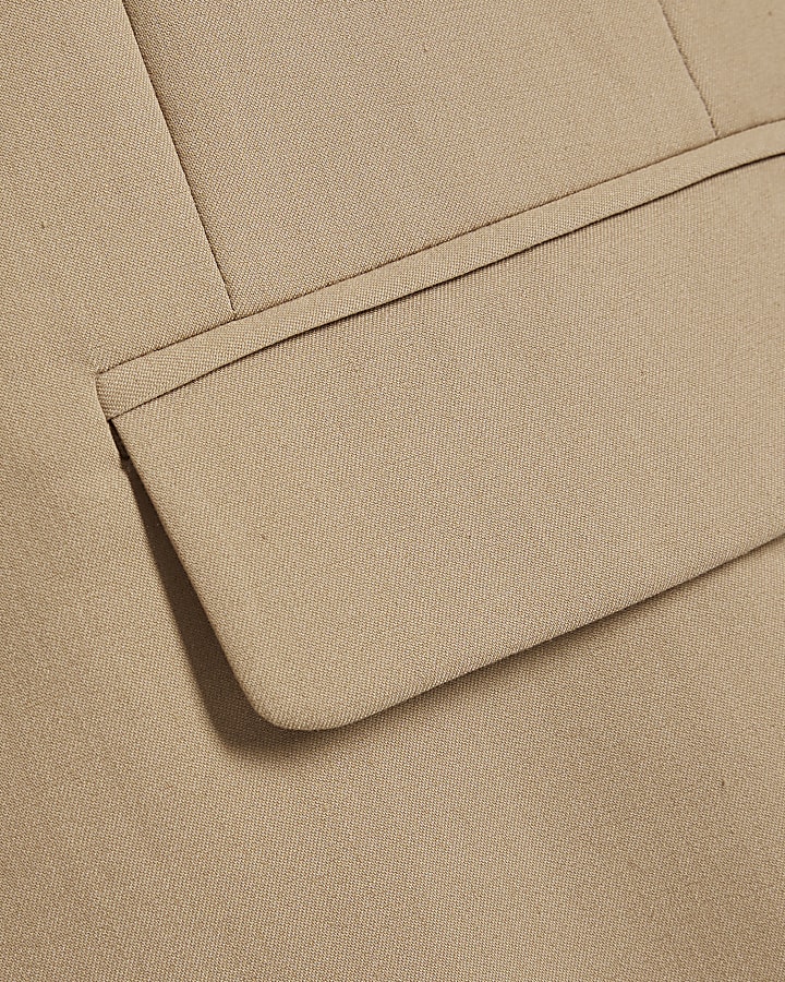 Beige Oversized Long Sleeve Blazer