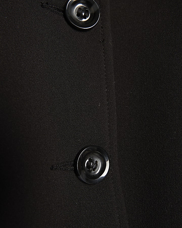 Black Pocket Detail Bomber Jacket