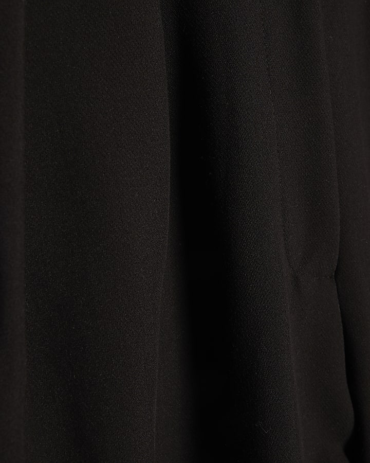 Black Belted Wide Leg Trousers