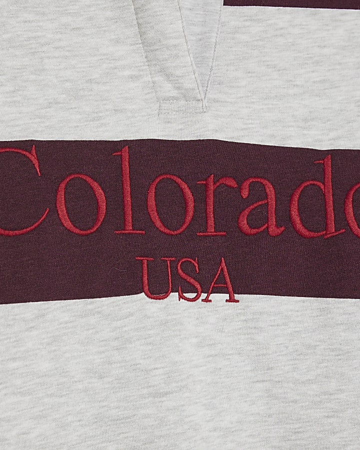 Red Stripe Colorado Rugby Sweatshirt