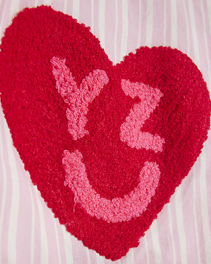 Pink Year Zero Stripe Back Slogan Shirt