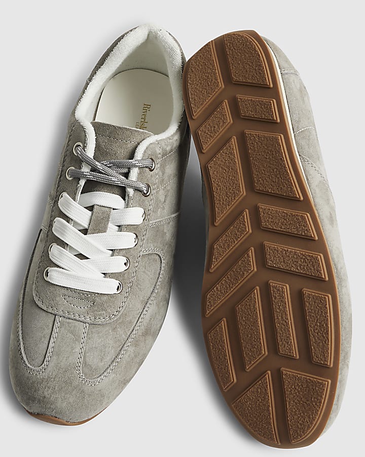 Grey Suede Trainers