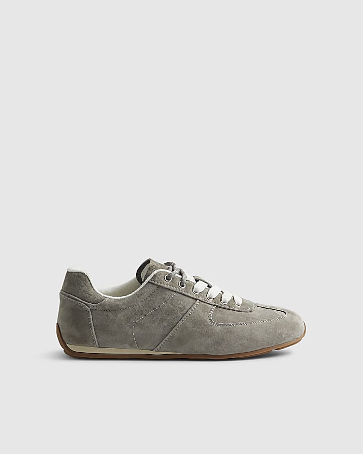 Grey Suede Trainers