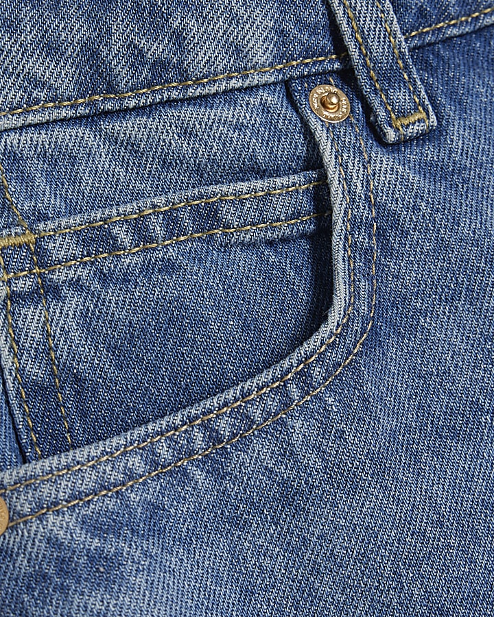 Blue Drawstring Balloon Leg Jeans