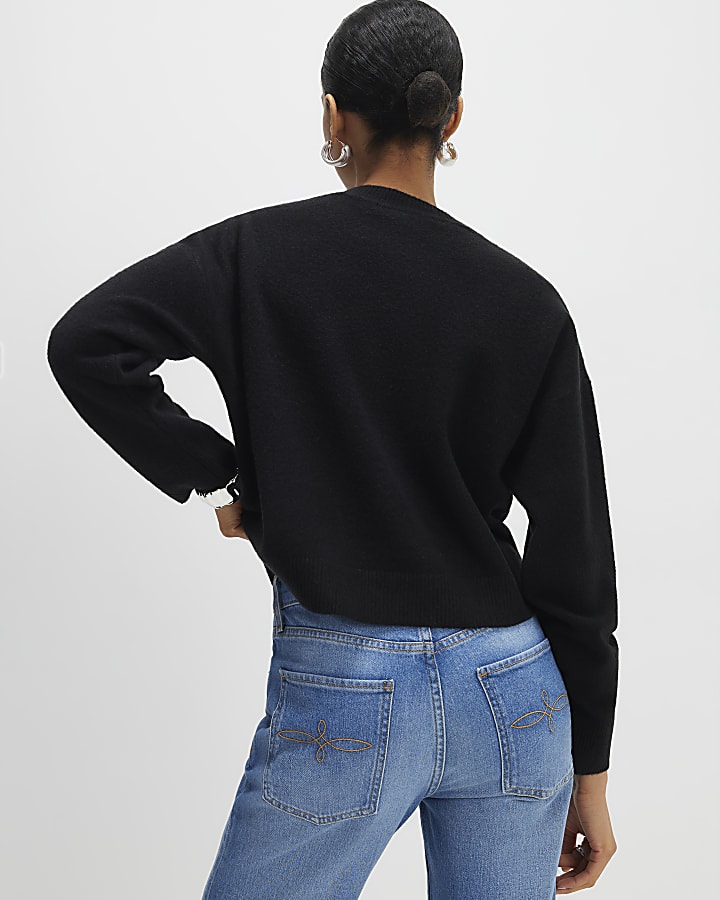 Black Crew Neck Jumper