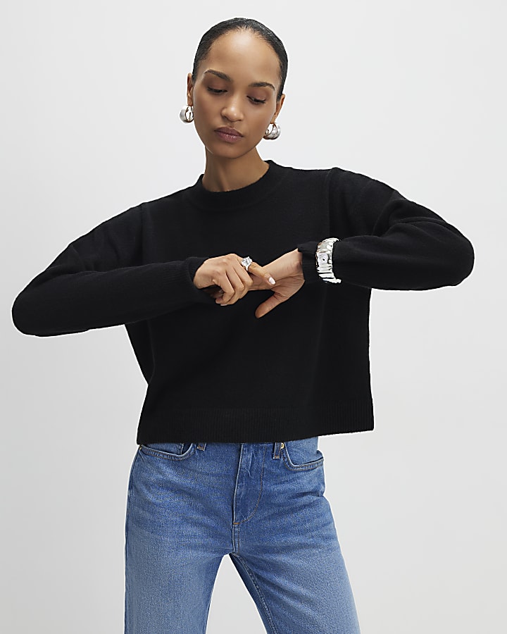 Black Crew Neck Jumper