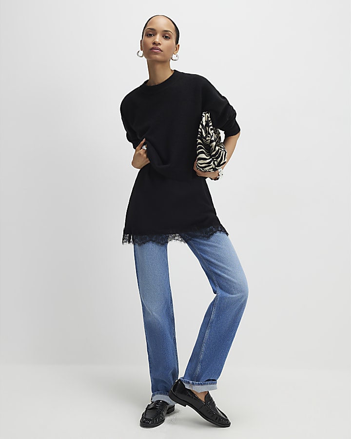 Black Crew Neck Jumper