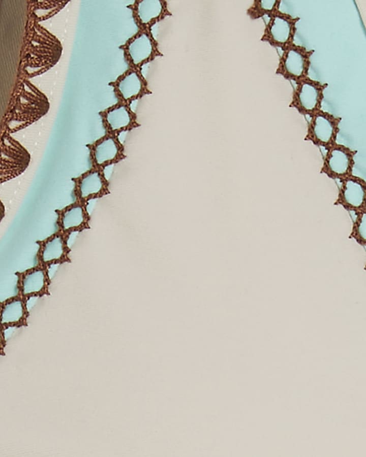 Cream Whipstitch Swimsuit