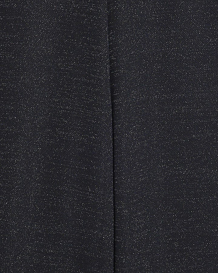 Navy Glitter Wide Leg Trousers